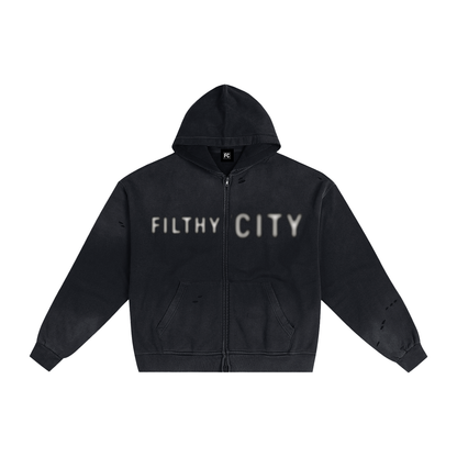 Filthy City Distressed Hoodie