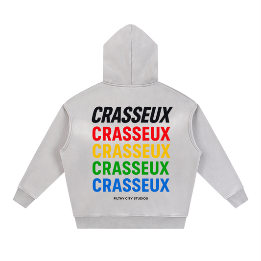 Crasseux Grey Sun Faded Hoodie